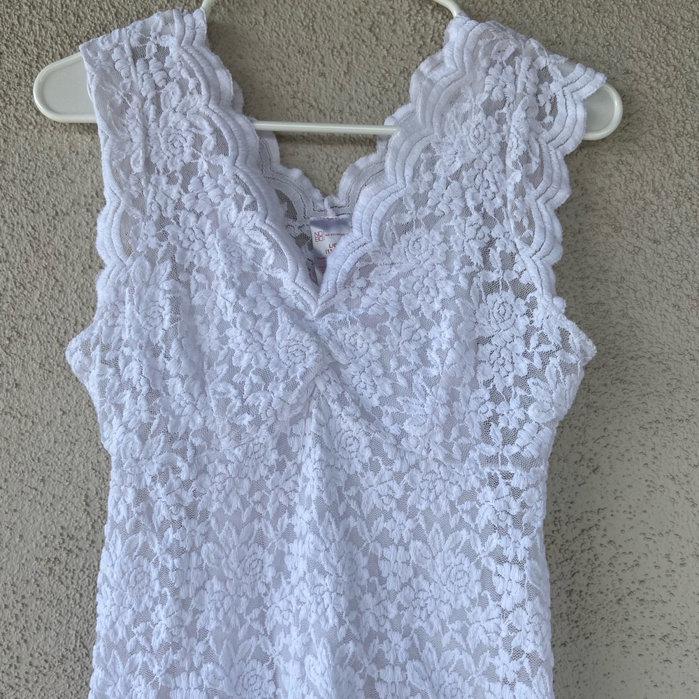 No Boundaries White Laced Tank Top